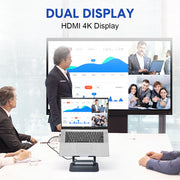 7-in-1 Laptop Stand Docking Station Ergonomic Laptop Riser 360 Rotatable - PD Charging HDMI USB-C and USB-A V985-LAPTOPSTAND