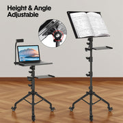 Mobile Laptop Tripod Stand 11-16 Inch on Wheels 82-170cm Height Adjustable Projector Stand Portable Stand V985-LAPTOPTRIPOD