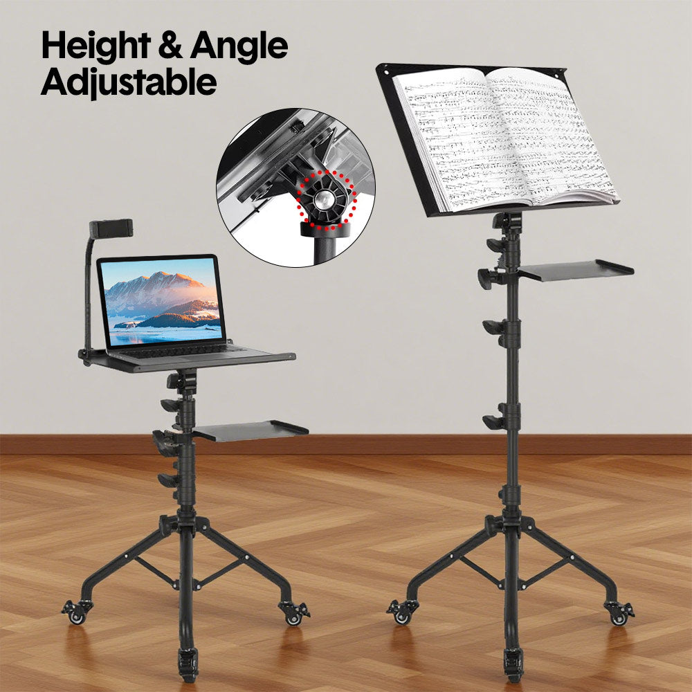 Mobile Laptop Tripod Stand 11-16 Inch on Wheels 82-170cm Height Adjustable Projector Stand Portable Stand V985-LAPTOPTRIPOD