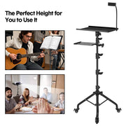 Mobile Laptop Tripod Stand 11-16 Inch on Wheels 82-170cm Height Adjustable Projector Stand Portable Stand V985-LAPTOPTRIPOD
