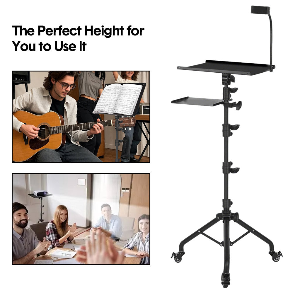 Mobile Laptop Tripod Stand 11-16 Inch on Wheels 82-170cm Height Adjustable Projector Stand Portable Stand V985-LAPTOPTRIPOD