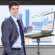 Mobile Laptop Tripod Stand 11-16 Inch on Wheels 82-170cm Height Adjustable Projector Stand Portable Stand V985-LAPTOPTRIPOD
