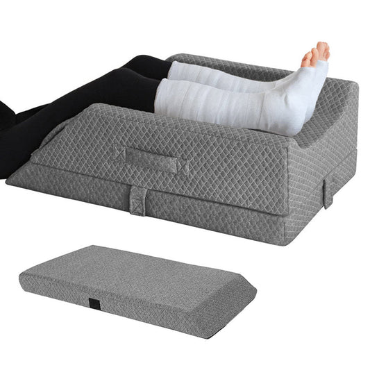 Leg Wedge Ergonomic Booster 3-Height Adjustable Memory Foam Leg Support Pillow with Washable Cover for Ankle V985-LEGWEDGE