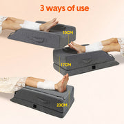 Leg Wedge Ergonomic Booster 3-Height Adjustable Memory Foam Leg Support Pillow with Washable Cover for Ankle V985-LEGWEDGE