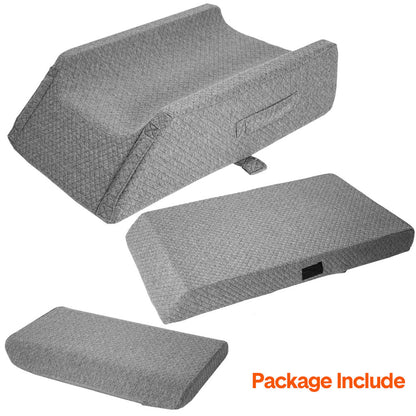 Leg Wedge Ergonomic Booster 3-Height Adjustable Memory Foam Leg Support Pillow with Washable Cover for Ankle V985-LEGWEDGE