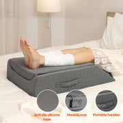 Leg Wedge Ergonomic Booster 3-Height Adjustable Memory Foam Leg Support Pillow with Washable Cover for Ankle V985-LEGWEDGE