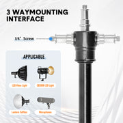 Handheld Boom Pole Stand Light Portable Telescopic Stand Max 3m with Lock and Shoulder Strap For Studio V985-LIGHTINGSTAND