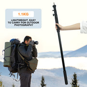 Handheld Boom Pole Stand Light Portable Telescopic Stand Max 3m with Lock and Shoulder Strap For Studio V985-LIGHTINGSTAND