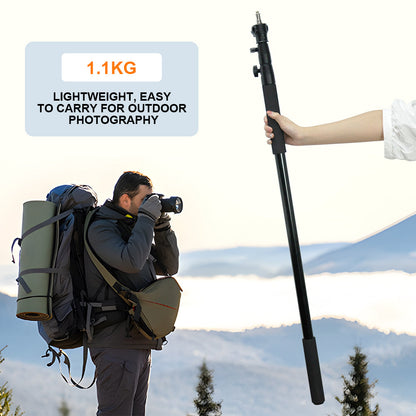 Handheld Boom Pole Stand Light Portable Telescopic Stand Max 3m with Lock and Shoulder Strap For Studio V985-LIGHTINGSTAND