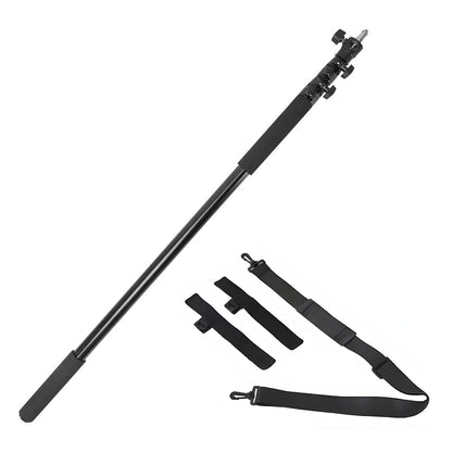Handheld Boom Pole Stand Light Portable Telescopic Stand Max 3m with Lock and Shoulder Strap For Studio V985-LIGHTINGSTAND