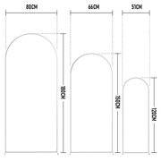 Metal Arch Backdrop White Stand Wedding Arch Stand Set of 3 (6FT/5FT/4FT) Square Arched Frame for Outdoor V985-METALBACKDROPWHITE
