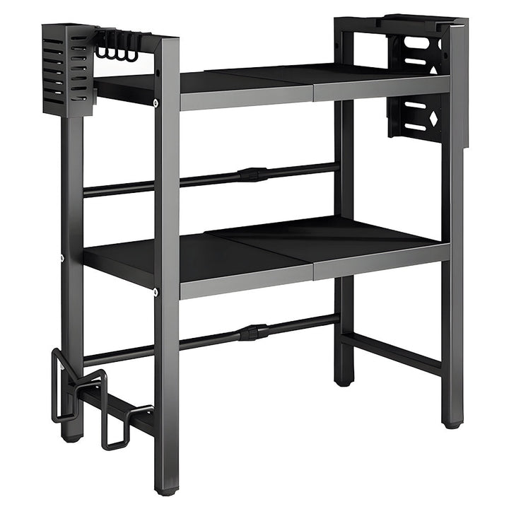 3-Tier Microwave Stand Oven Rack Height Adjustable and Extendable Stainless Steel Kitchen Storage Shelf With V985-MICROWAVESHELF