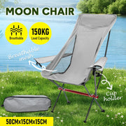 Ultra-Light 1.5KG Portable Folding Rock Camping Chair No Tools Setup 150kg Capacity Heat-Resistant Oxford V985-MOONCHAIR