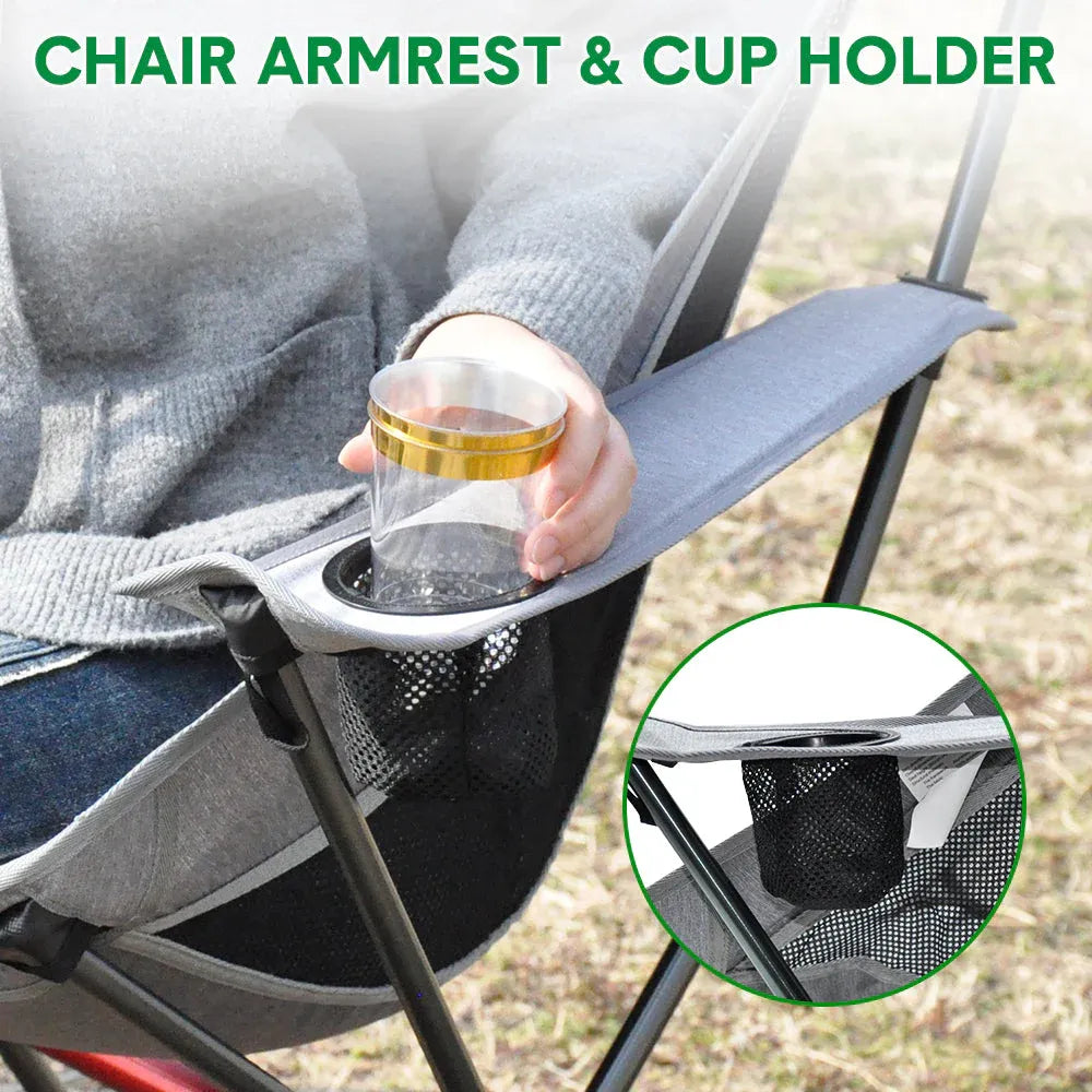 Ultra-Light 1.5KG Portable Folding Rock Camping Chair No Tools Setup 150kg Capacity Heat-Resistant Oxford V985-MOONCHAIR