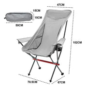 Ultra-Light 1.5KG Portable Folding Rock Camping Chair No Tools Setup 150kg Capacity Heat-Resistant Oxford V985-MOONCHAIR