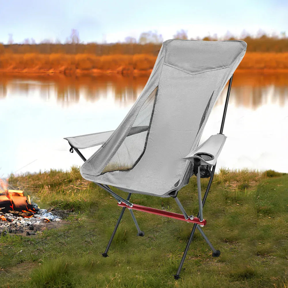 Ultra-Light 1.5KG Portable Folding Rock Camping Chair No Tools Setup 150kg Capacity Heat-Resistant Oxford V985-MOONCHAIR