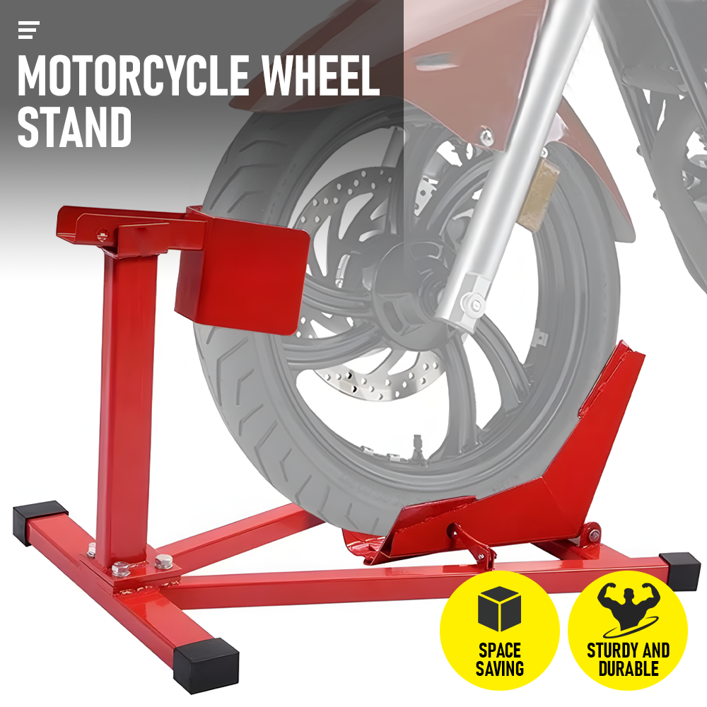 Heavy-Duty Motorcycle Motorbike Front Wheel Chock Lift Stand Vehicle Wheel Chock Clampsfor Trailer Transport V985-MOTORCYCLEWHEELSTAND