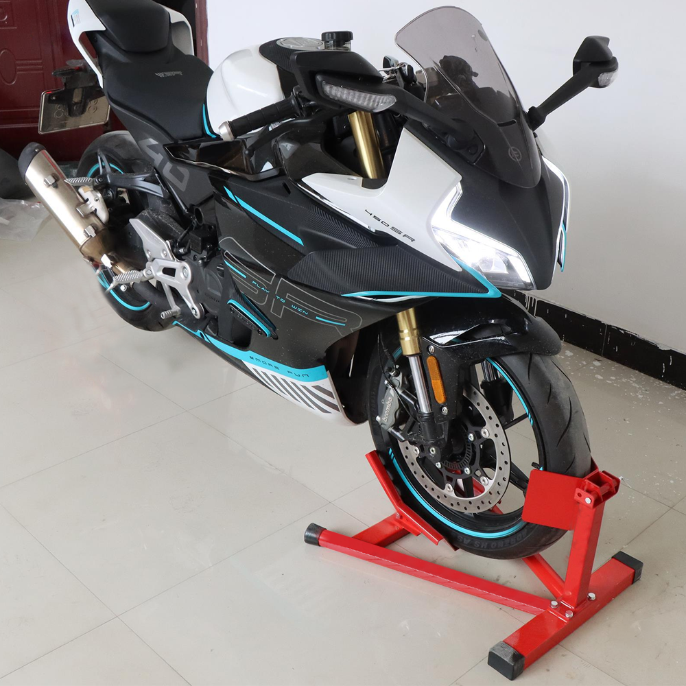 Heavy-Duty Motorcycle Motorbike Front Wheel Chock Lift Stand Vehicle Wheel Chock Clampsfor Trailer Transport V985-MOTORCYCLEWHEELSTAND