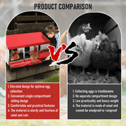 Chicken Hen Coop Hutch Nesting Box 3-Hole Roll Away Metal Design 52x47.5x81cm Durable Indoor Outdoor Laying V985-NESTINGBOX