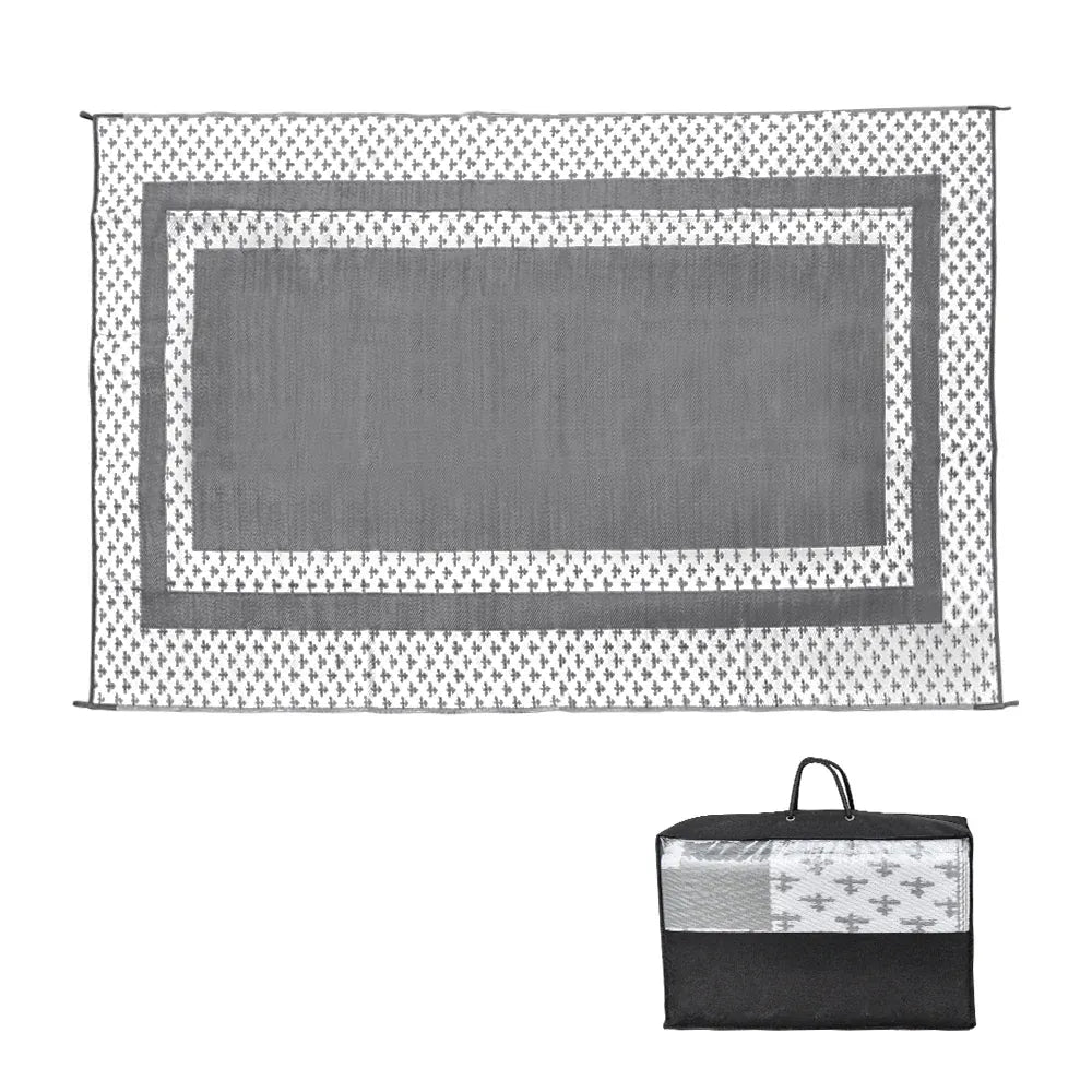 Large Outdoor Rug 275x365cm Weatherproof Plastic Weave Mat Washable Outside Solid Carpet Easy Care for Patio V985-OUTDOORRUG