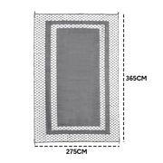 Large Outdoor Rug 275x365cm Weatherproof Plastic Weave Mat Washable Outside Solid Carpet Easy Care for Patio V985-OUTDOORRUG
