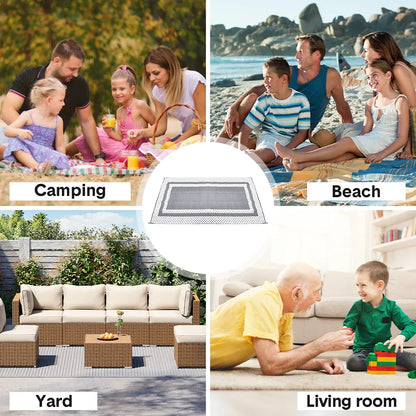 Large Outdoor Rug 275x365cm Weatherproof Plastic Weave Mat Washable Outside Solid Carpet Easy Care for Patio V985-OUTDOORRUG