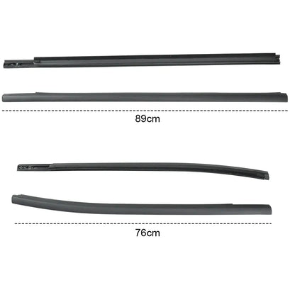 Outer Door Weather Window Rubber Seals Fit for Ford Ranger 2019-2023 Series Moulding Trim Strips Car Modification Accessories Black 4Pcs