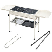 Portable Large Barbecue Charcoal Grill Stove Foldable Kebab Stainless Steel BBQ Grill With 2 Grill Nets 2 V985-PATIOBBQGRILL