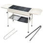 Portable Large Barbecue Charcoal Grill Stove Foldable Kebab Stainless Steel BBQ Grill With 2 Grill Nets 2 V985-PATIOBBQGRILL