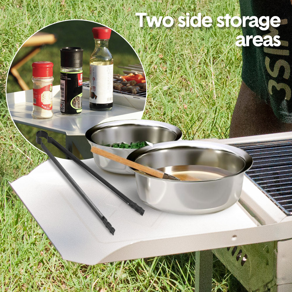 Portable Large Barbecue Charcoal Grill Stove Foldable Kebab Stainless Steel BBQ Grill With 2 Grill Nets 2 V985-PATIOBBQGRILL