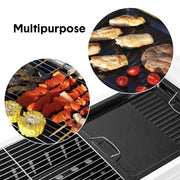 Portable Large Barbecue Charcoal Grill Stove Foldable Kebab Stainless Steel BBQ Grill With 2 Grill Nets 2 V985-PATIOBBQGRILL