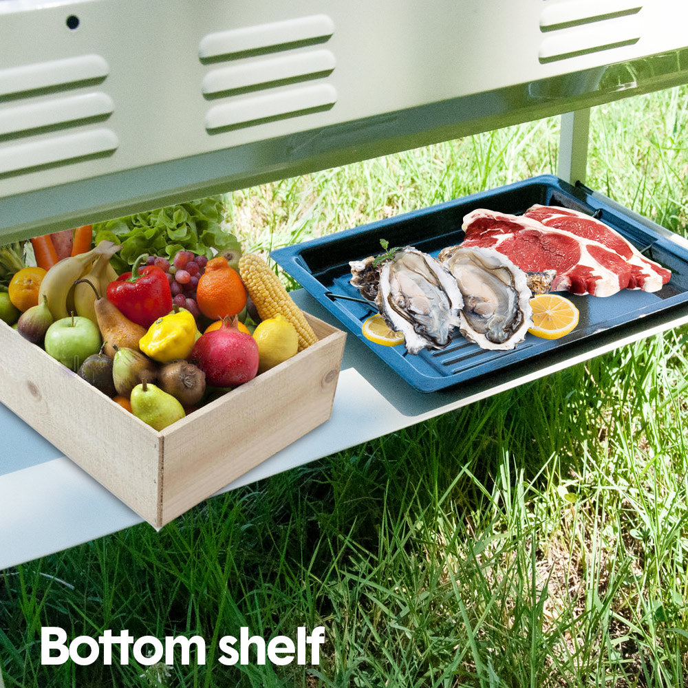 Portable Large Barbecue Charcoal Grill Stove Foldable Kebab Stainless Steel BBQ Grill With 2 Grill Nets 2 V985-PATIOBBQGRILL