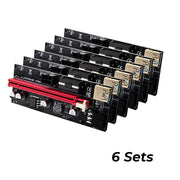 PCIe 1X-16X Riser Extender Kit for Aussie Crypto Miners Gold-Plated Zero Signal Loss 6-Pack Mining Rig with V985-PCIERISERCARD6