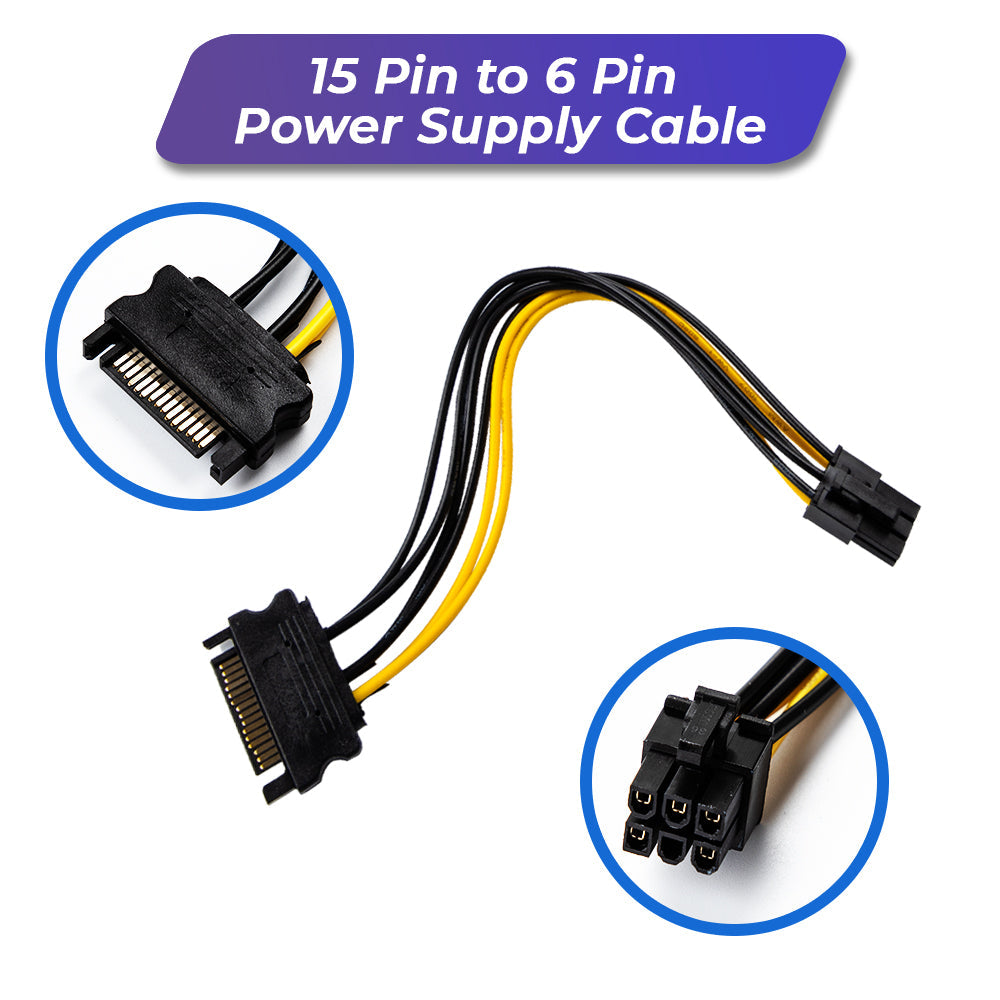 PCIe 1X-16X Riser Extender Kit for Aussie Crypto Miners Gold-Plated Zero Signal Loss 6-Pack Mining Rig with V985-PCIERISERCARD6
