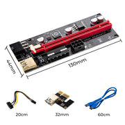 PCIe 1X-16X Riser Extender Kit for Aussie Crypto Miners Gold-Plated Zero Signal Loss 6-Pack Mining Rig with V985-PCIERISERCARD6