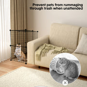 Pet Playpen Foldable Metal Pet Cage Enclosure Puppy Fence 16 Panels with Connection Clips for Small Animal V985-PETYARDFENCE