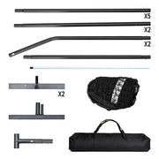 Portable Pickleball Net 6.7m Regulation Size Steady Metal Frame and Standard PE Nets With Carrying Bag Indoor Outdoor Training Versatile Game Net Set