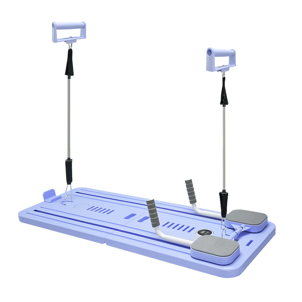 Foldable Pilates Board Reformer 4 in 1 Multifunctional Core Exercise Set Ab Trainer with Timer and Phone V985-PILATESBOARDREFORMER