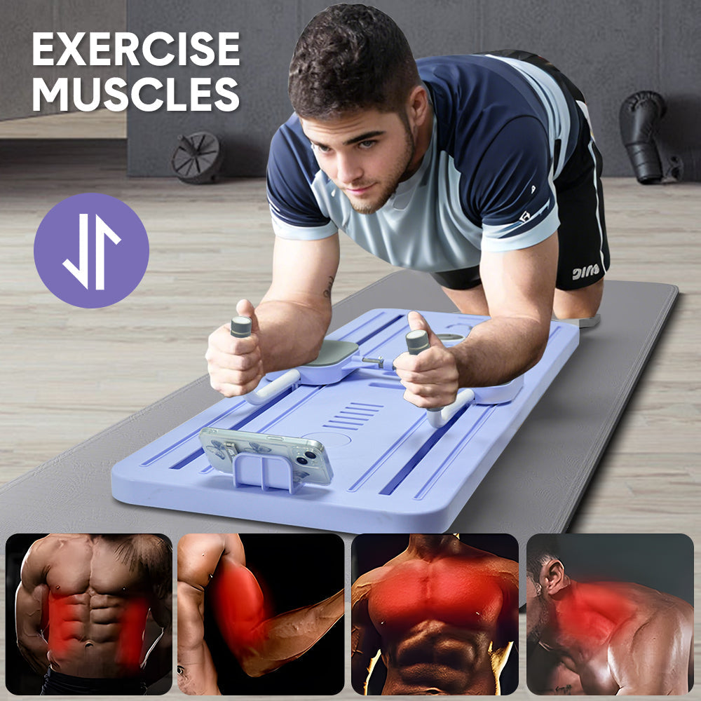 Foldable Pilates Board Reformer 4 in 1 Multifunctional Core Exercise Set Ab Trainer with Timer and Phone V985-PILATESBOARDREFORMER