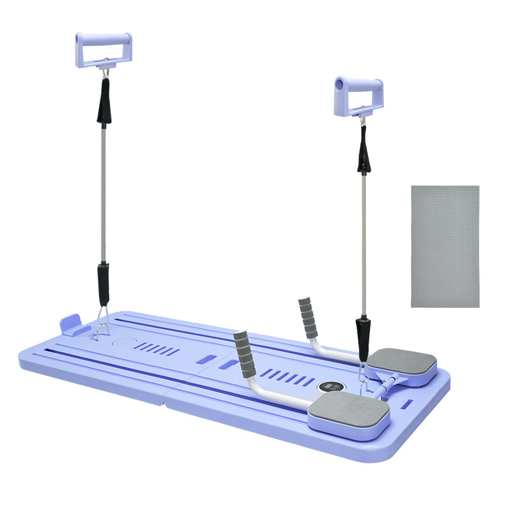 Foldable Pilates Board Reformer 4 in 1 Multifunctional Core Exercise Set Ab Trainer with Timer and Phone V985-PILATESBOARDREFORMER
