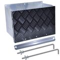 Battery Box Set Sturdy Galvanized Trailer Caravan Boat Spare Part with Lid and Hole for Secure Suits battery V985-POWERBOX