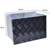 Battery Box Set Sturdy Galvanized Trailer Caravan Boat Spare Part with Lid and Hole for Secure Suits battery V985-POWERBOX