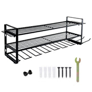 Power Tool Organizer Wall Mount 7 Drill Holder 3 Layer Heavy Duty Metal for Drill Plier Hammer Rack Suitable V985-POWERTOOLORGANIZER