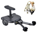 Universal Pram Board Seat and Stand Up Adjustable Buggy Board Pushchair with Bear Pattern Removable Seat Fits V985-PRAMBOARD