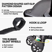 Universal Pram Board Seat and Stand Up Adjustable Buggy Board Pushchair with Bear Pattern Removable Seat Fits V985-PRAMBOARD