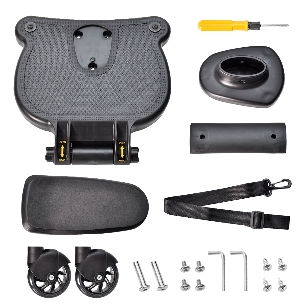 Universal Pram Board Seat and Stand Up Adjustable Buggy Board Pushchair with Bear Pattern Removable Seat Fits V985-PRAMBOARD