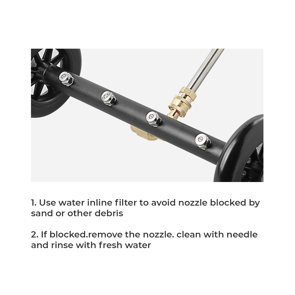 Alston Pressure Water Spray Car Undercarriage Cleaner Washer Max 4000PSI Chassis Washer Surface Cleaner 1/4 V985-PRESSURECARWASHER