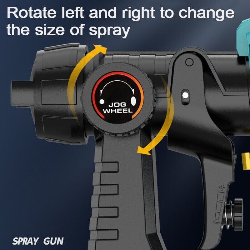 1400ml Cordless High Pressure Spray Gun Flow Adjustable Spray Gun Paint Sprayer Home Interior Exterior With 2 V985-PRESSURESPRAYGUN