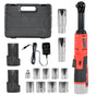 Cordless Electric Ratchet Wrench Set 12V Power Electric Ratchet Wrench 3/8inch 400 RPM Variable Speed with V985-RATCHETWRENCHES