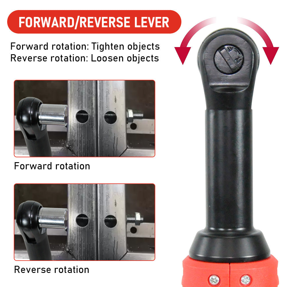 Cordless Electric Ratchet Wrench Set 12V Power Electric Ratchet Wrench 3/8inch 400 RPM Variable Speed with V985-RATCHETWRENCHES